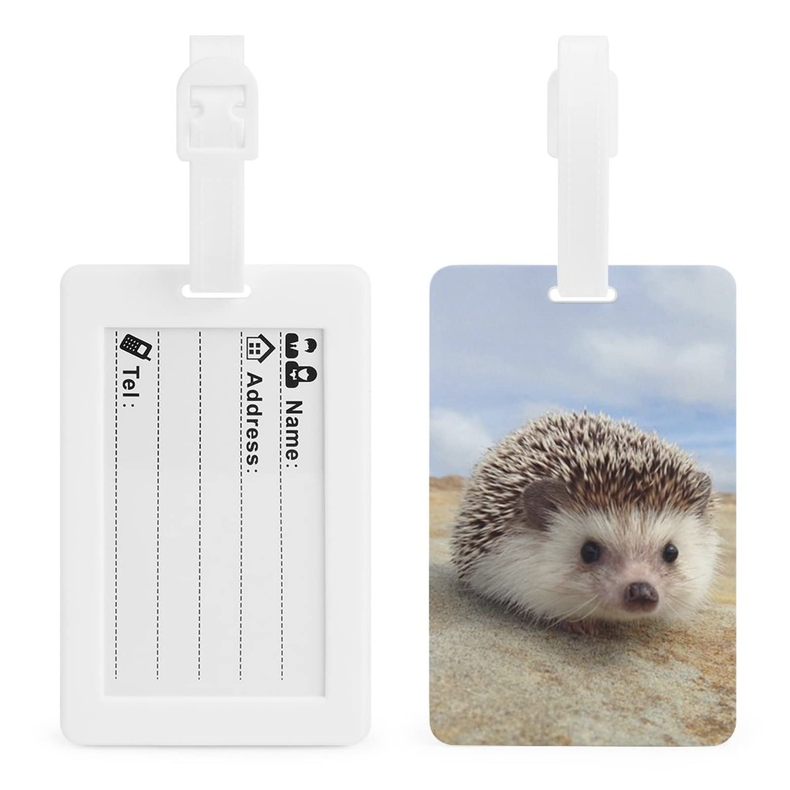 Amazon.co.jp: かわいいハリネズミ ネームタグ 軽量 おしゃれ 荷物タグ